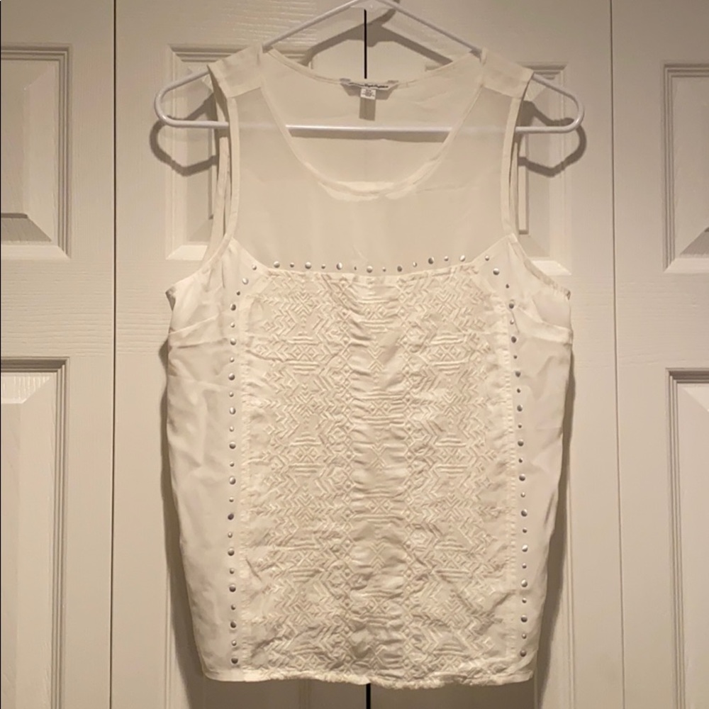 Sheer white top
